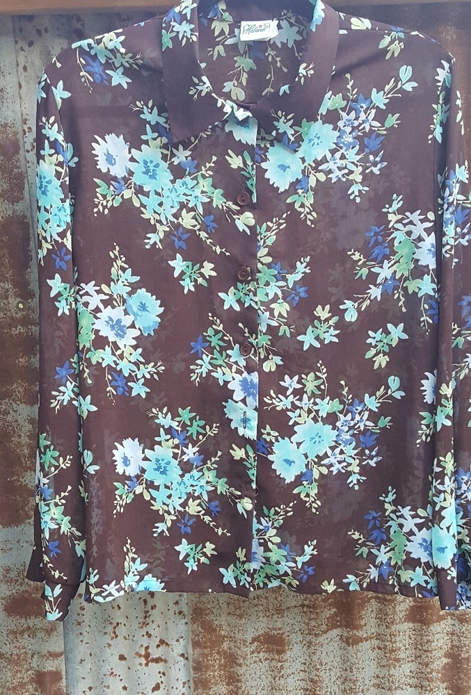 Floral button down blouse